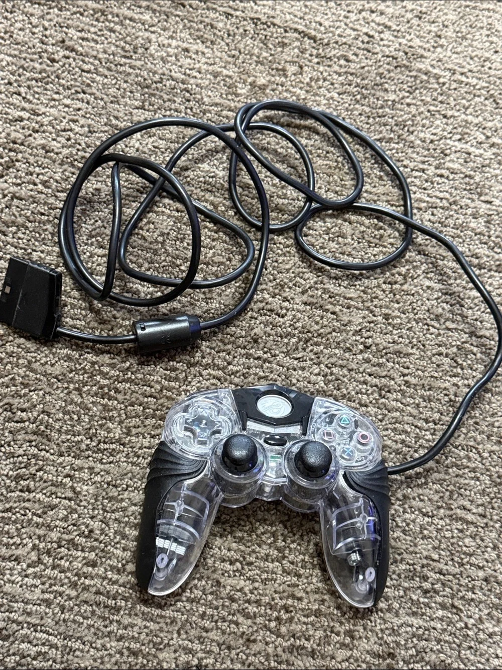 Wired Clear/Black Game Controller - Compatible USB/Console